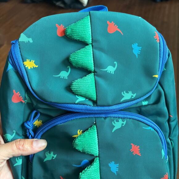 Cat and Jack Toddler Backpack Dinosaur NEW Green Blue - Picture 3 of 3